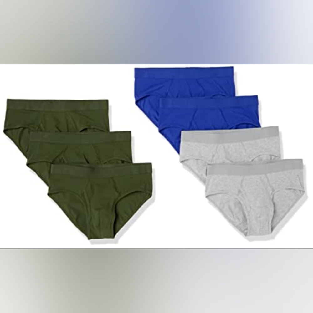AMAZON ESSENTIALS MEN’S COTTON JERSEY BRIEFS, PACK OF 7, BIG & TALL 5X Large Big